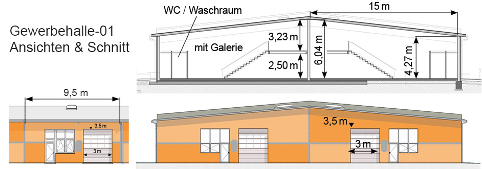 Halle-02, Ansicht Nord