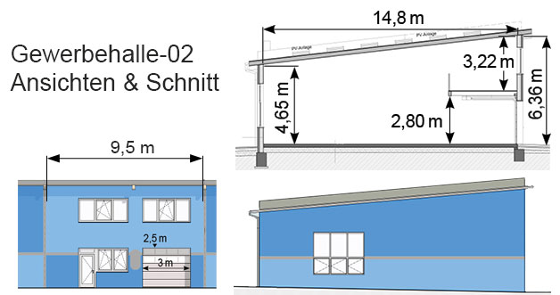 Halle-02, Ansicht Nord